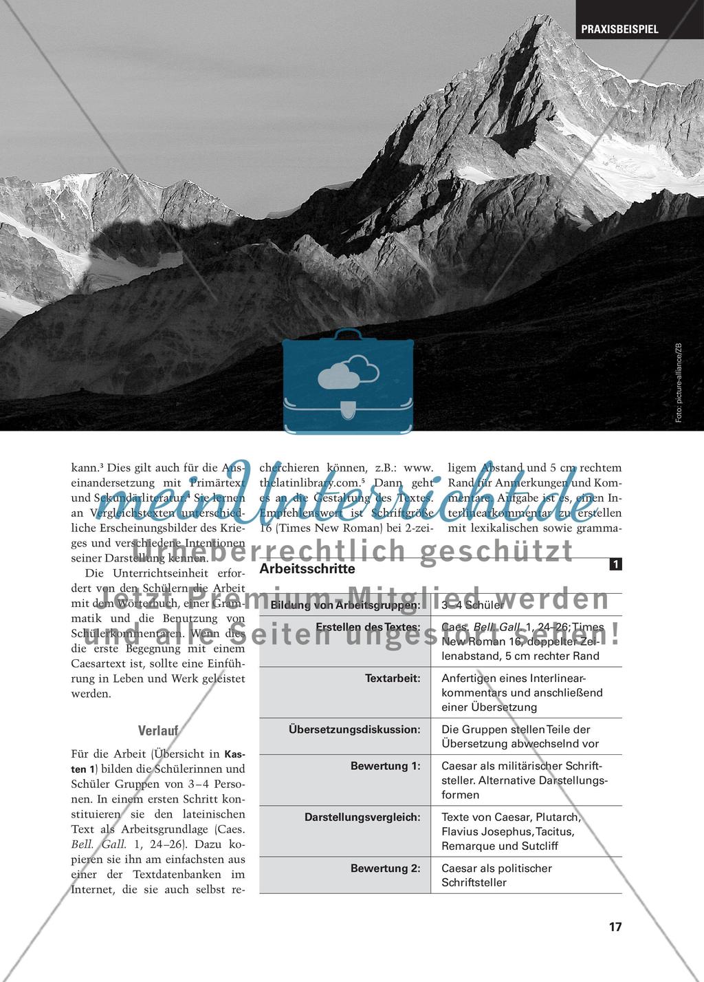 „Rom wird hinter den Alpen verteidigt“ - Caesars Darstellung kriegerischer Ereignisse Preview 2