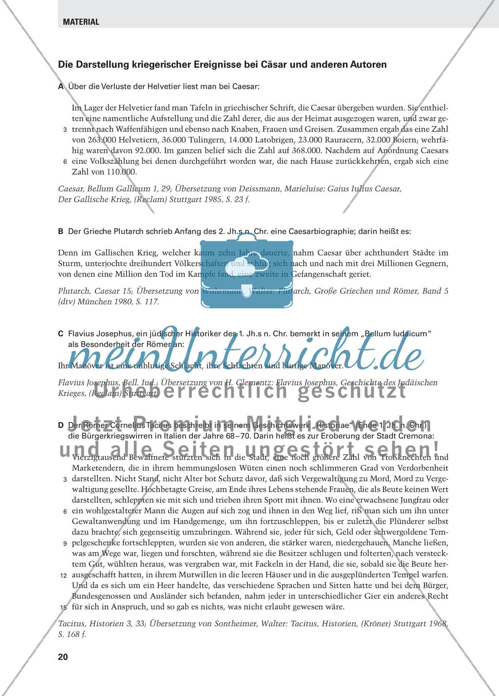 „Rom wird hinter den Alpen verteidigt“ - Caesars Darstellung kriegerischer Ereignisse Preview 5