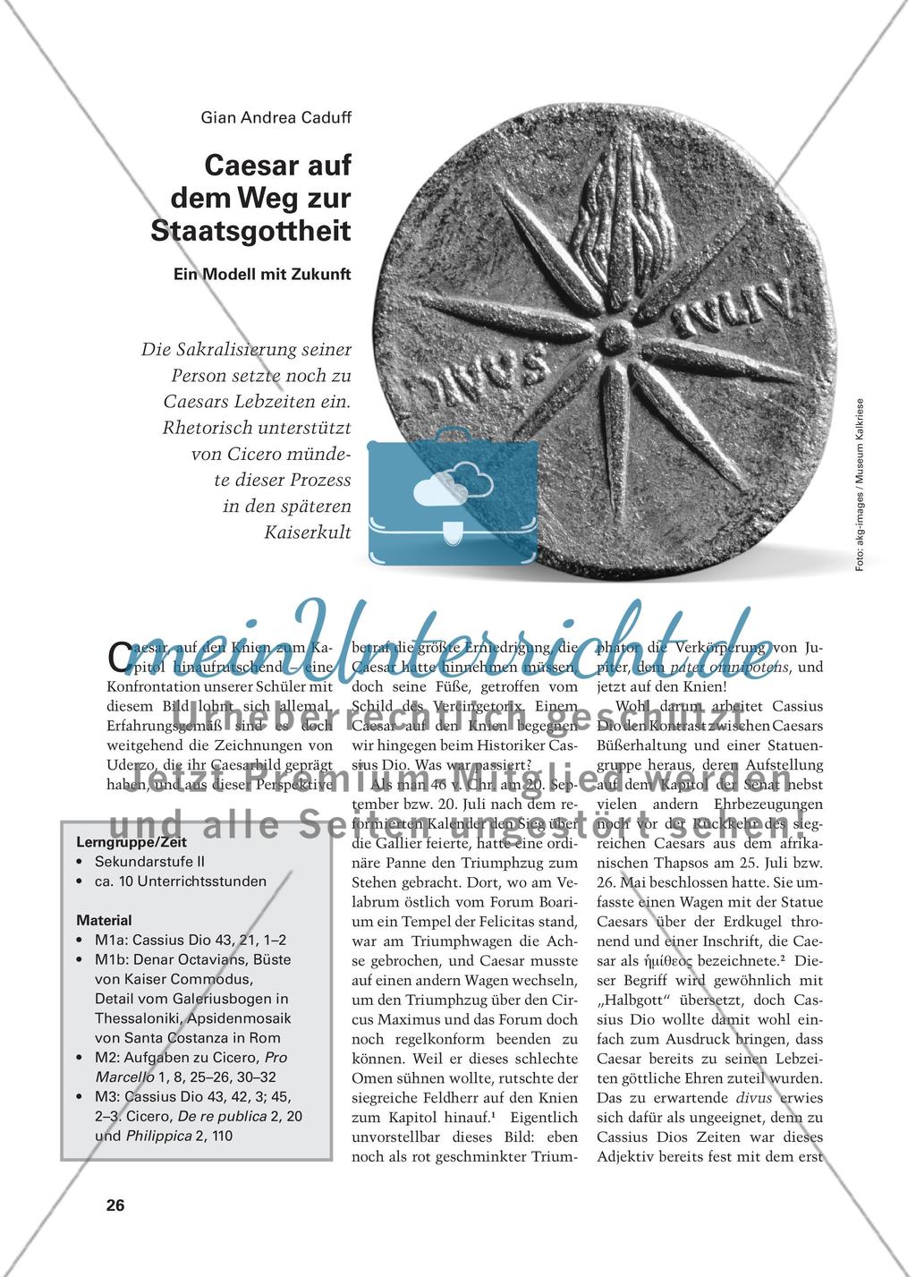 Caesar auf dem Weg zur Staatsgottheit - Ein Modell mit Zukunft Preview 1
