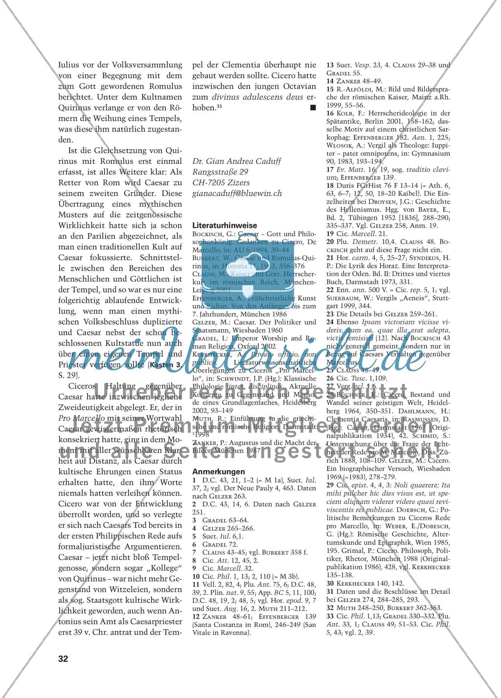Caesar auf dem Weg zur Staatsgottheit - Ein Modell mit Zukunft Preview 7