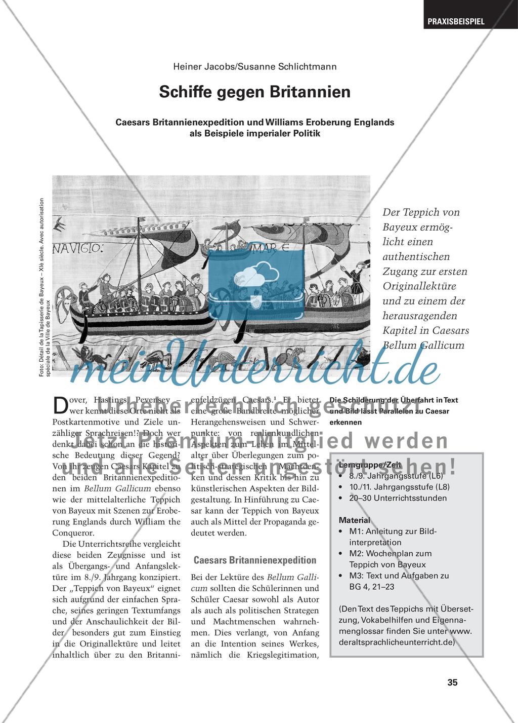 Schiffe gegen Britannien - Caesars Britannienexpedition und Williams Eroberung Englands als Beispiele imperialer Politik Preview 1