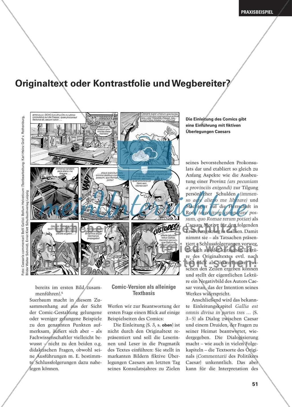 Das Bellum Helveticum in Comics – Alternative zum Originaltext oder Kontrastfolie und Wegbereiter? Preview 2