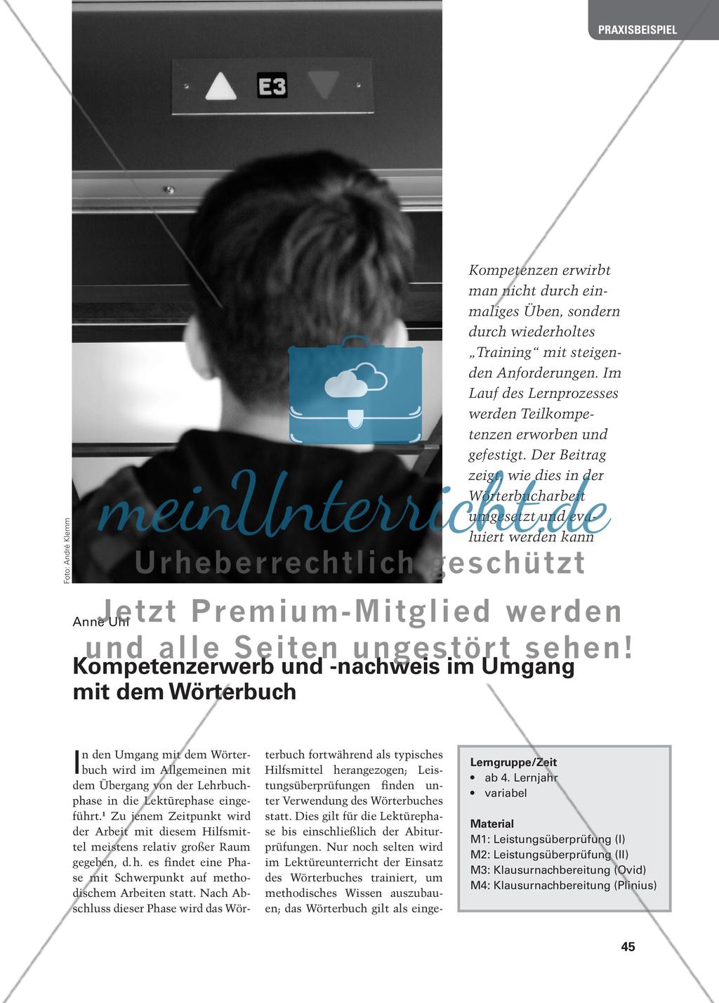 Kompetenzerwerb und -nachweis im Umgang mit dem Wörterbuch Preview 1