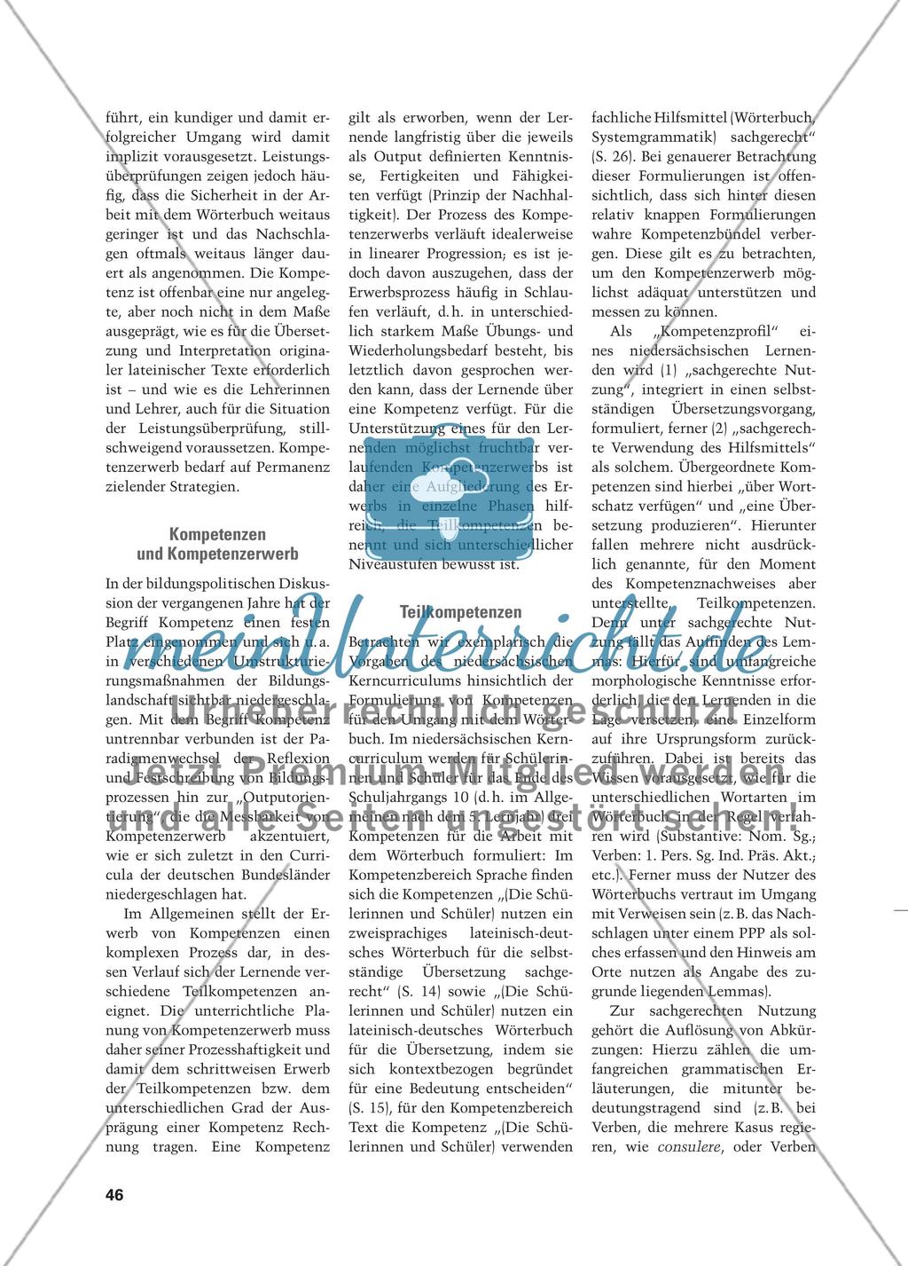 Kompetenzerwerb und -nachweis im Umgang mit dem Wörterbuch Preview 2