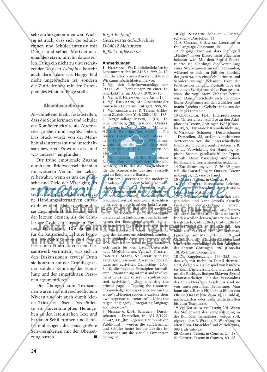 Terenz, Adelphoe: Eine nicht ganz alltägliche Lektüre Preview 6