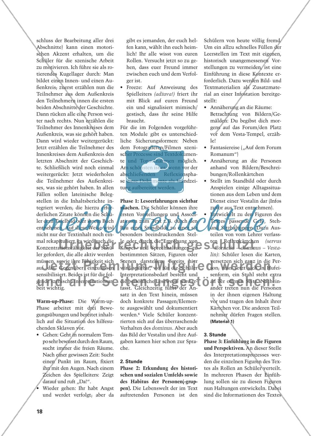 Cornelia Vestalis appropinquat - Eintauchen in eine fremde Welt. Szenische Interpretation eines Lehrbuchtextes Preview 5