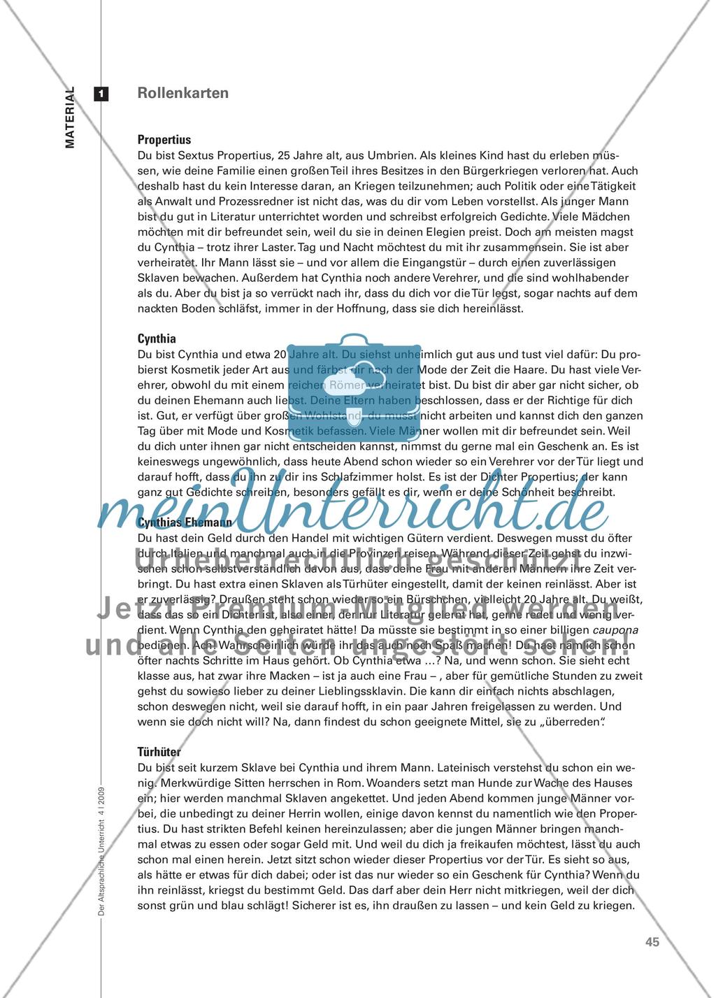 Militat omnis amans – Liebeselegie in szenischer Interpretation Preview 10