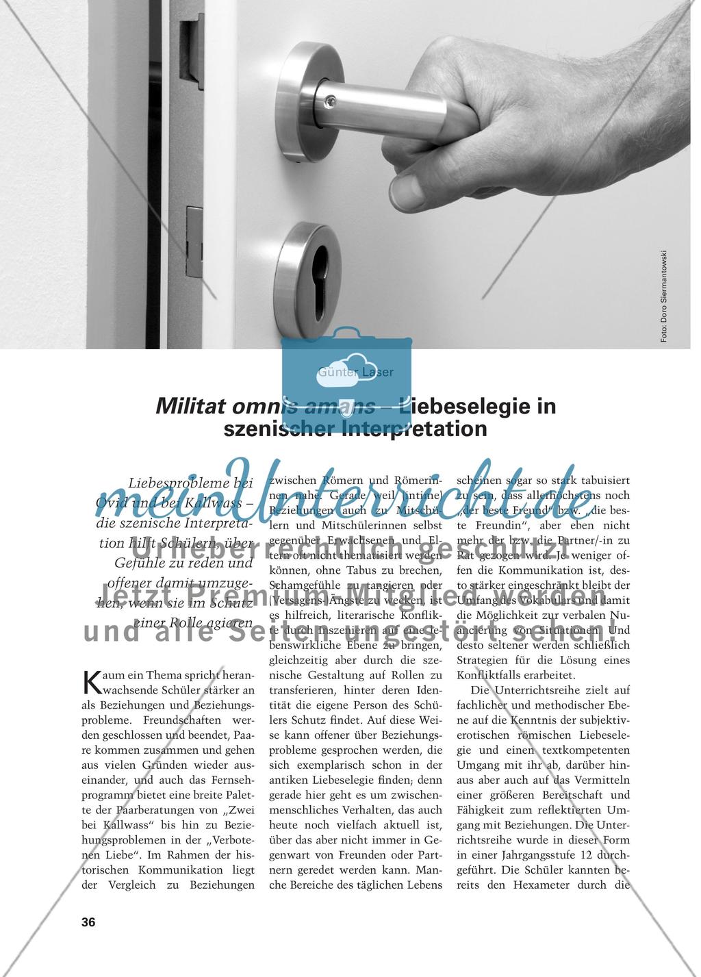 Militat omnis amans – Liebeselegie in szenischer Interpretation Preview 1
