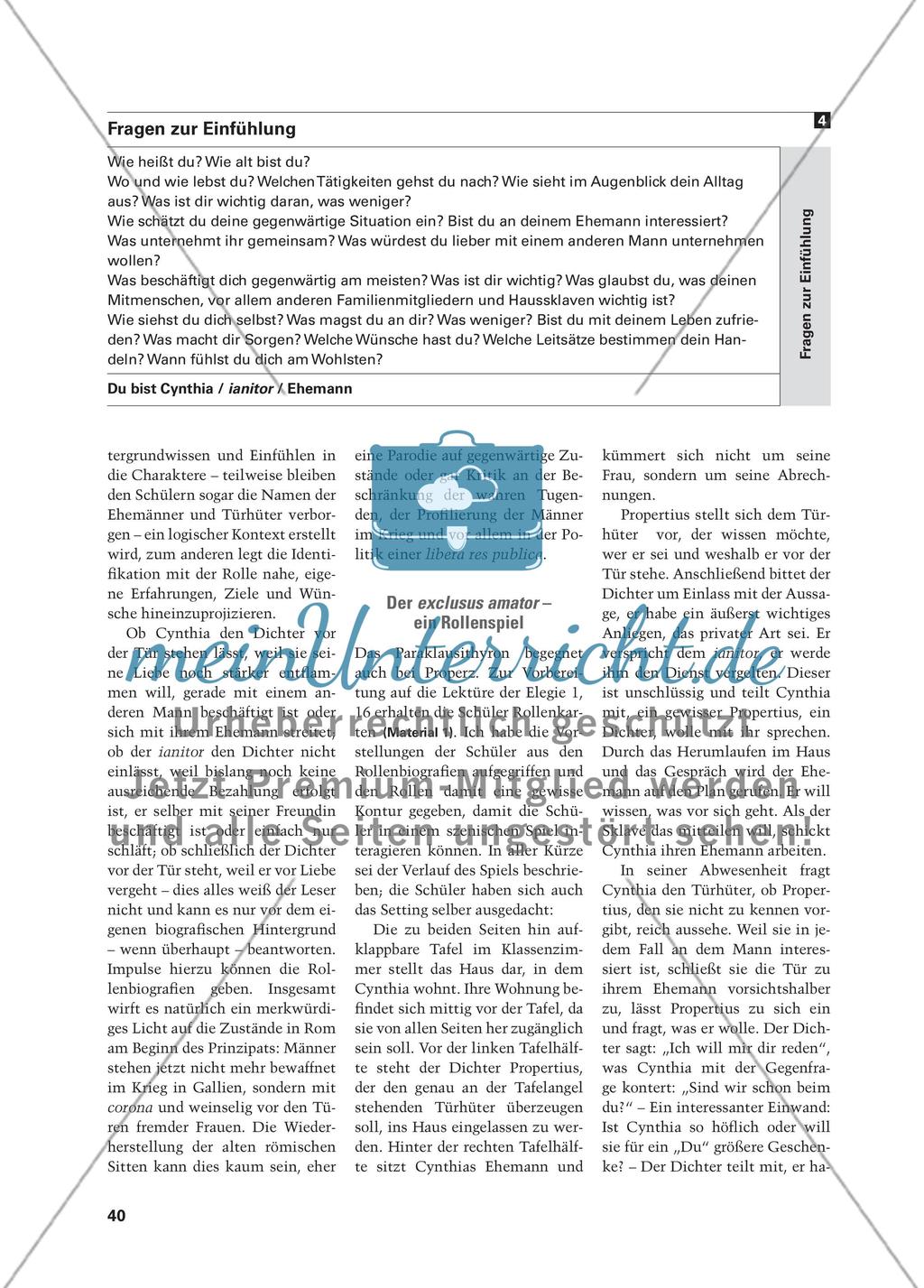 Militat omnis amans – Liebeselegie in szenischer Interpretation Preview 5