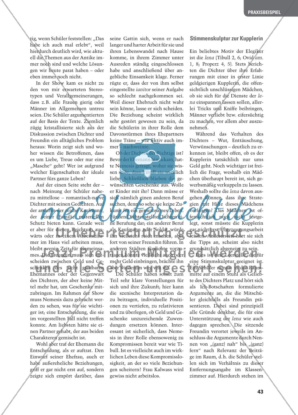 Militat omnis amans – Liebeselegie in szenischer Interpretation Preview 8