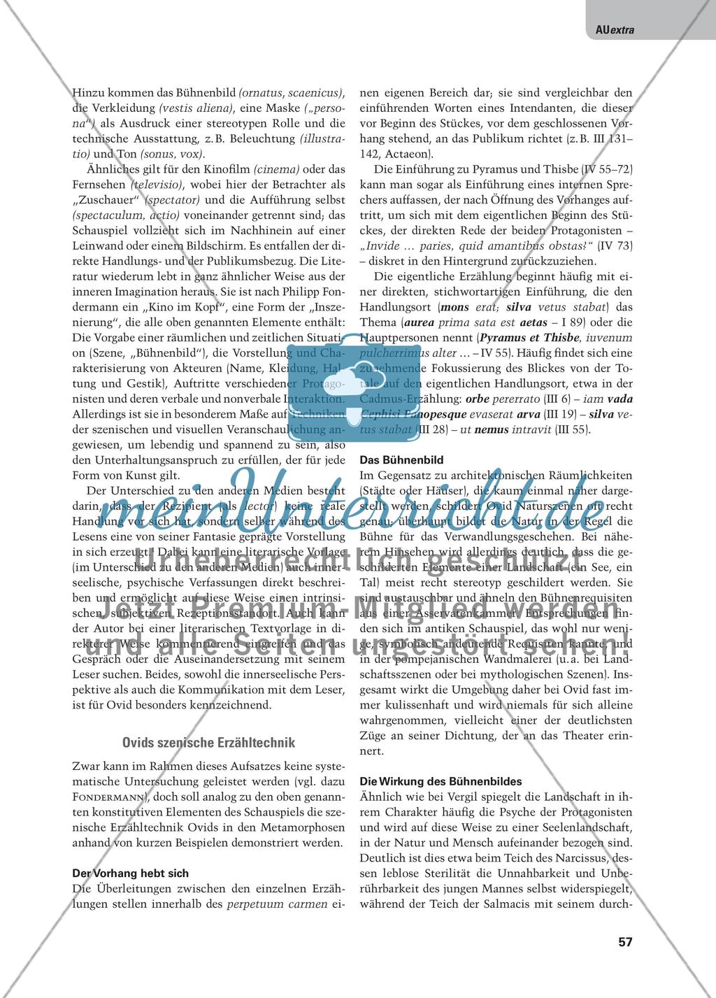 Ut spectaculum poesis - Ovidische Dichtung und szenische Interpretation Preview 2