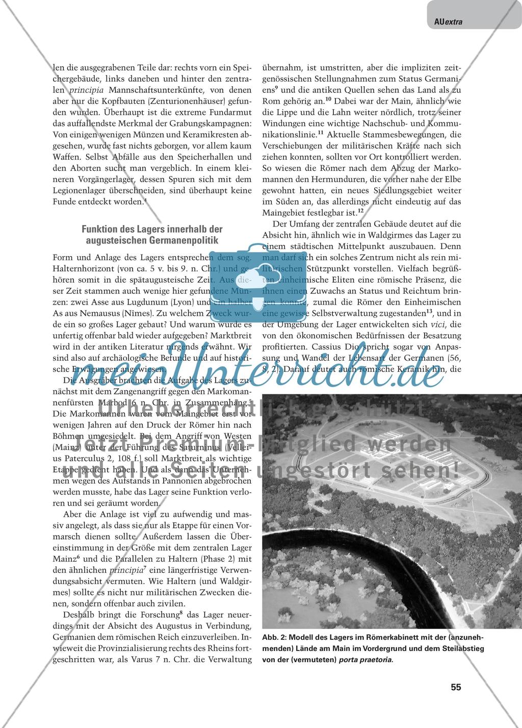 Die weitreichenden Folgen der Varusschlacht - Zum Ende des Legionenlagers Marktbreit Preview 2