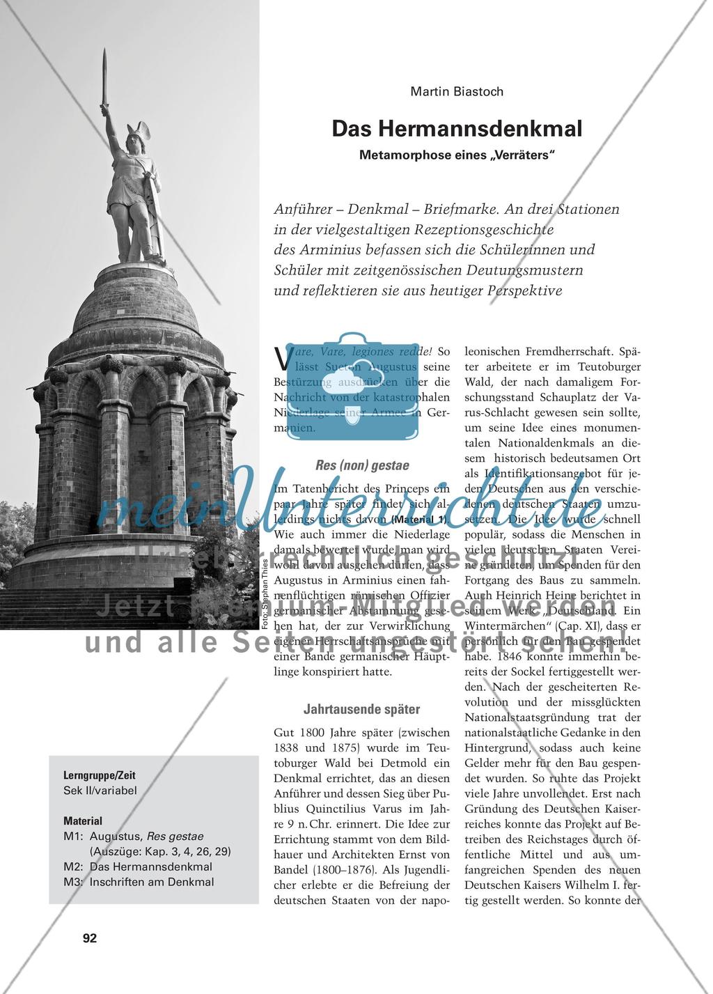 Das Hermannsdenkmal - Metamorphose eines „Verräters“ Preview 1