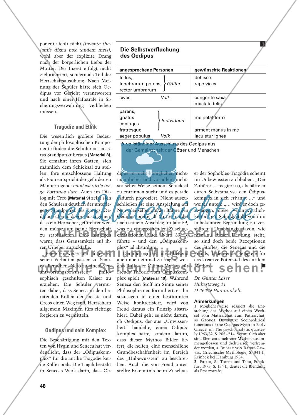 Oedipus komplex - Ein Klassiker der modernen Psychologie und des antiken Dramas im Lateinunterricht Preview 3