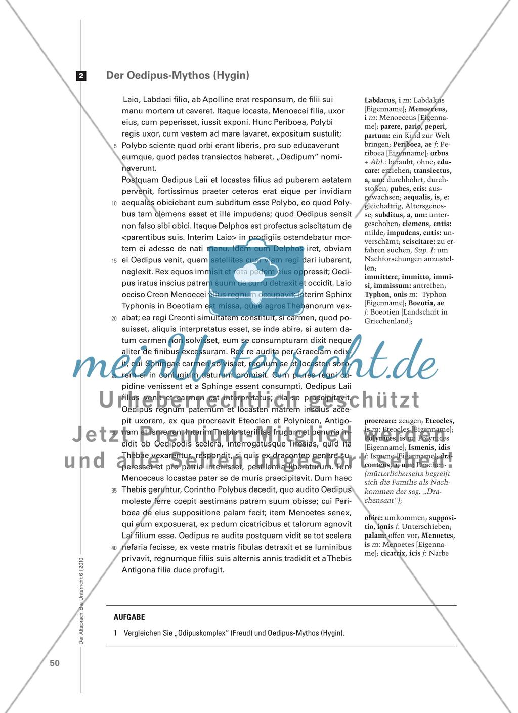 Oedipus komplex - Ein Klassiker der modernen Psychologie und des antiken Dramas im Lateinunterricht Preview 5