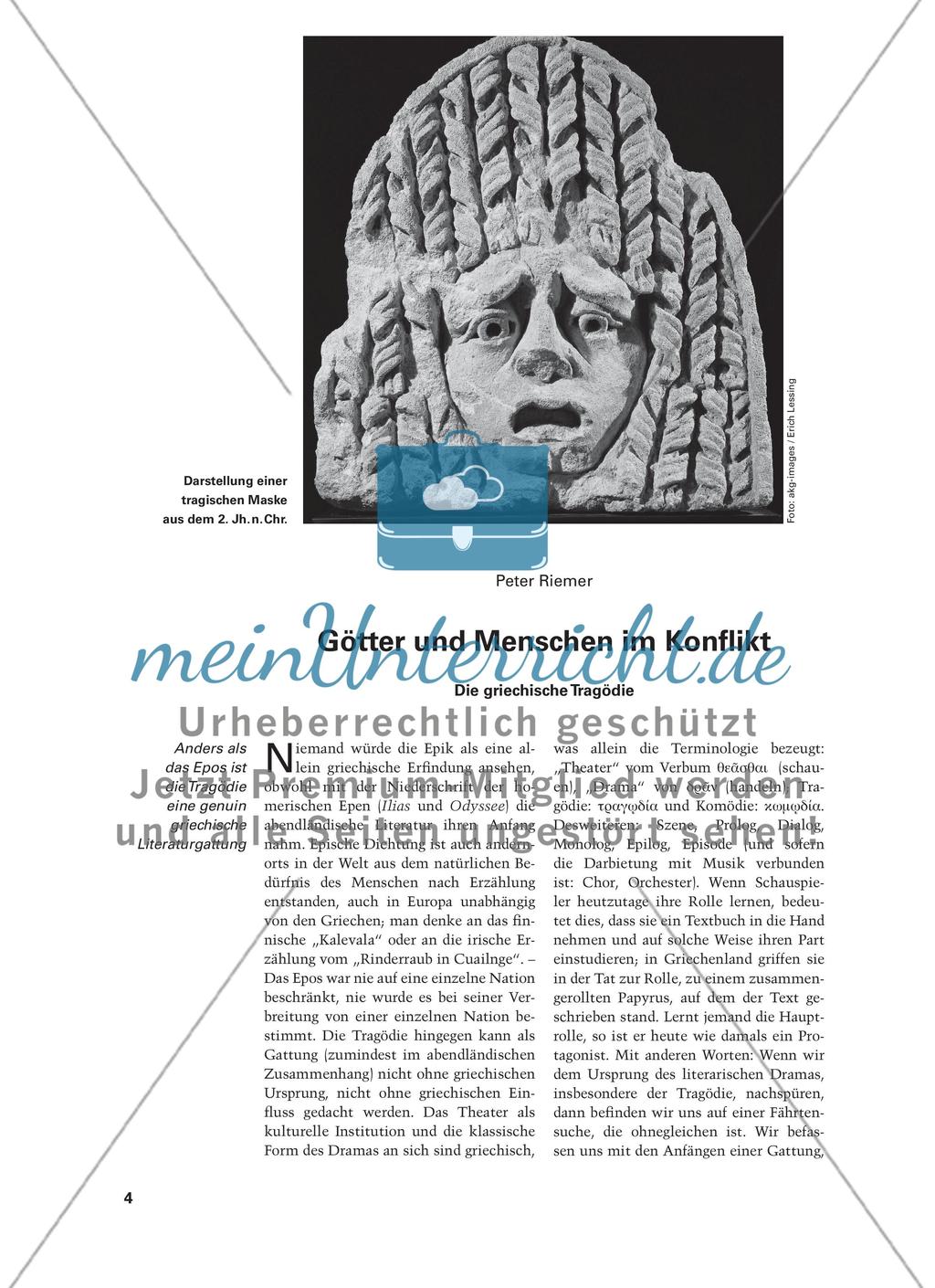 Götter und Menschen im Konflikt - Die griechische Tragödie Preview 1