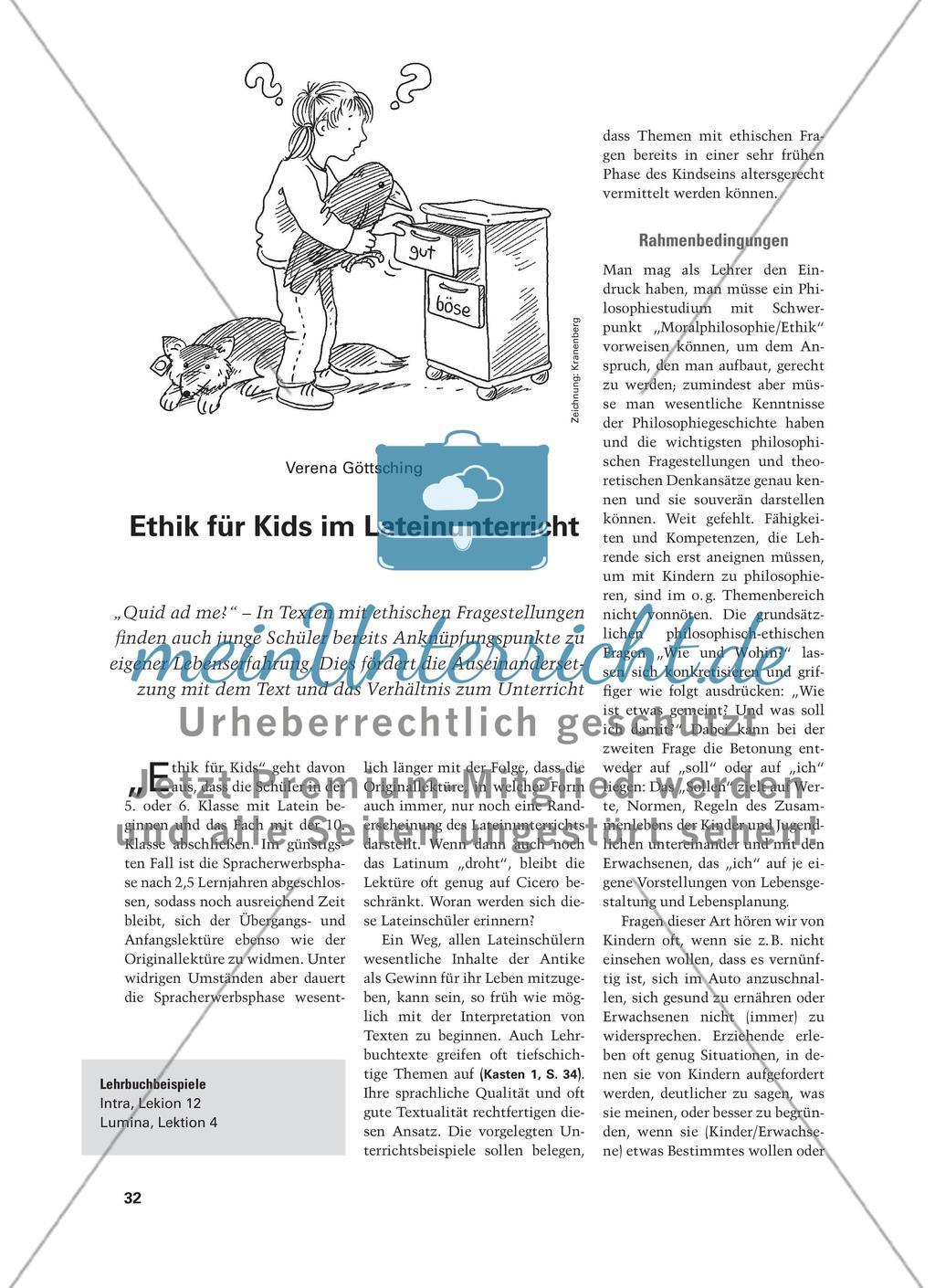 Ethik für Kids im Lateinunterricht Preview 1