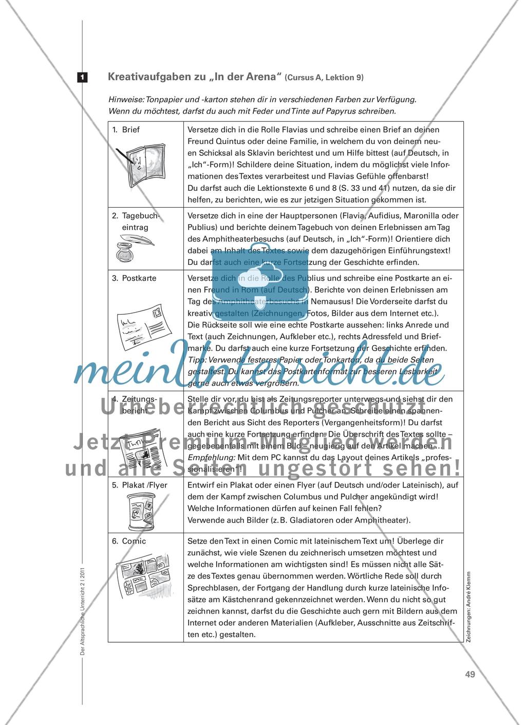 In der Arena - Eine handlungs- und produktionsorientierte Interpretationssequenz Preview 10