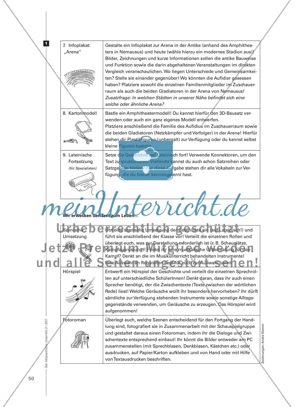 In der Arena - Eine handlungs- und produktionsorientierte Interpretationssequenz Preview 11