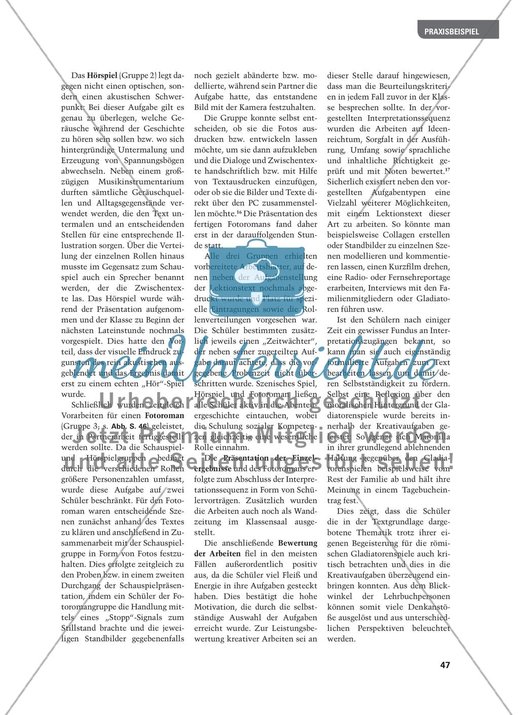 In der Arena - Eine handlungs- und produktionsorientierte Interpretationssequenz Preview 8