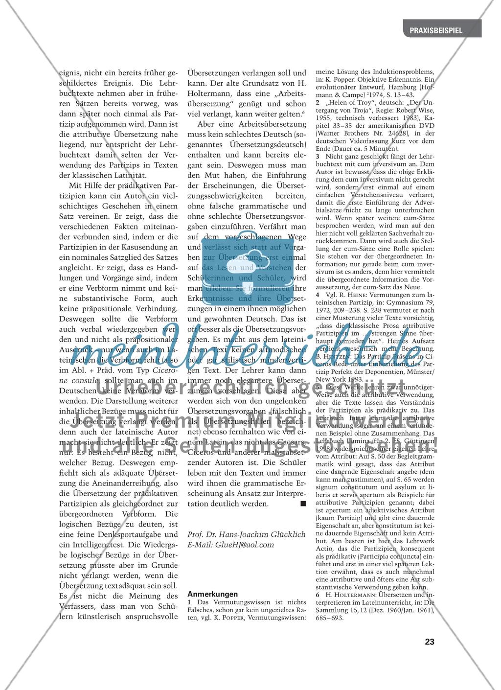 Die Verbindung von Texterschließung, Einführung eines neuen grammatischen Stoffs und Interpretation Preview 10