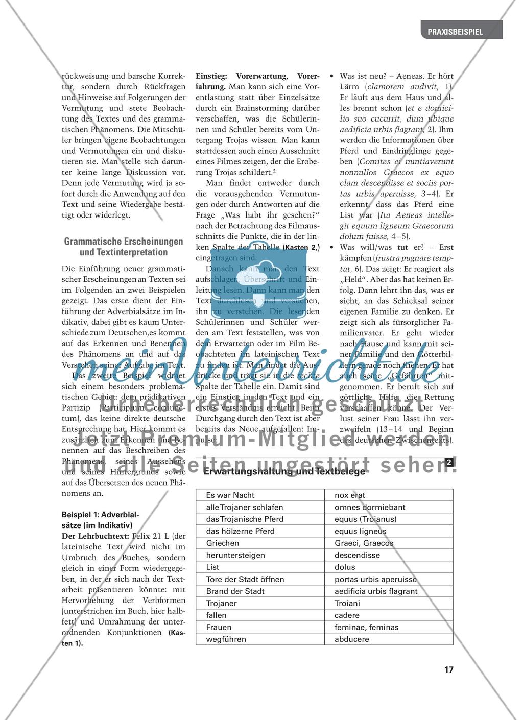 Die Verbindung von Texterschließung, Einführung eines neuen grammatischen Stoffs und Interpretation Preview 4