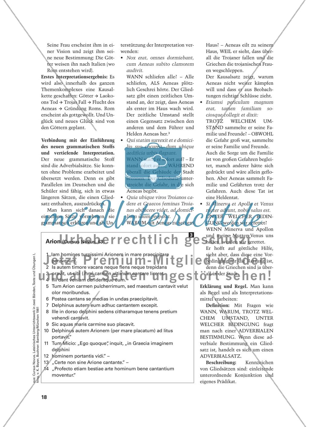 Die Verbindung von Texterschließung, Einführung eines neuen grammatischen Stoffs und Interpretation Preview 5