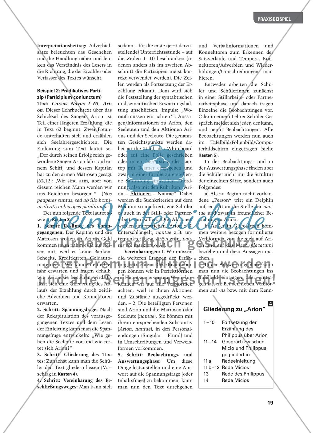 Die Verbindung von Texterschließung, Einführung eines neuen grammatischen Stoffs und Interpretation Preview 6