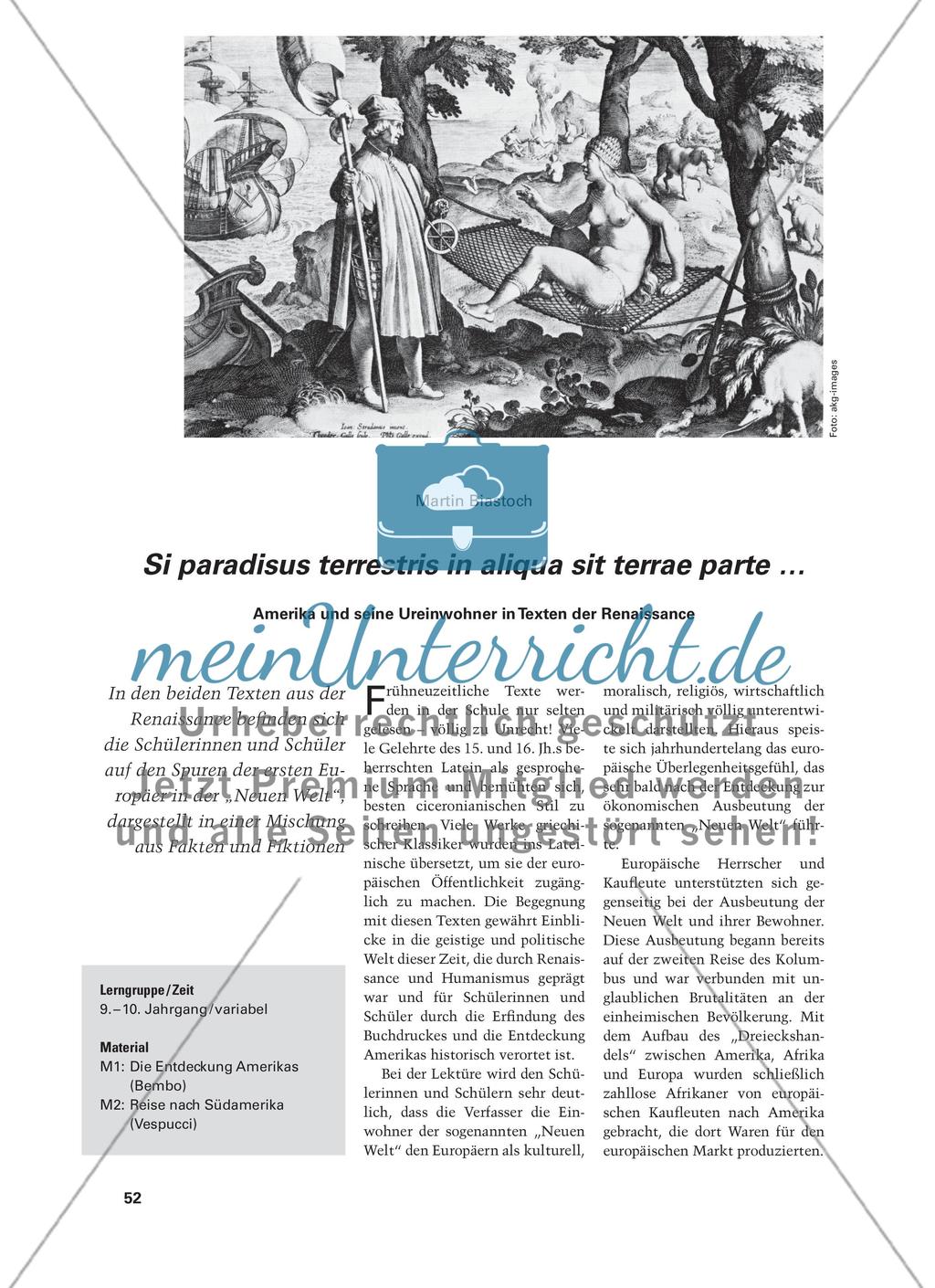 Si paradisus terrestris in aliqua sit terrae parte … - Amerika und seine Ureinwohner in Texten der Renaissance Preview 1