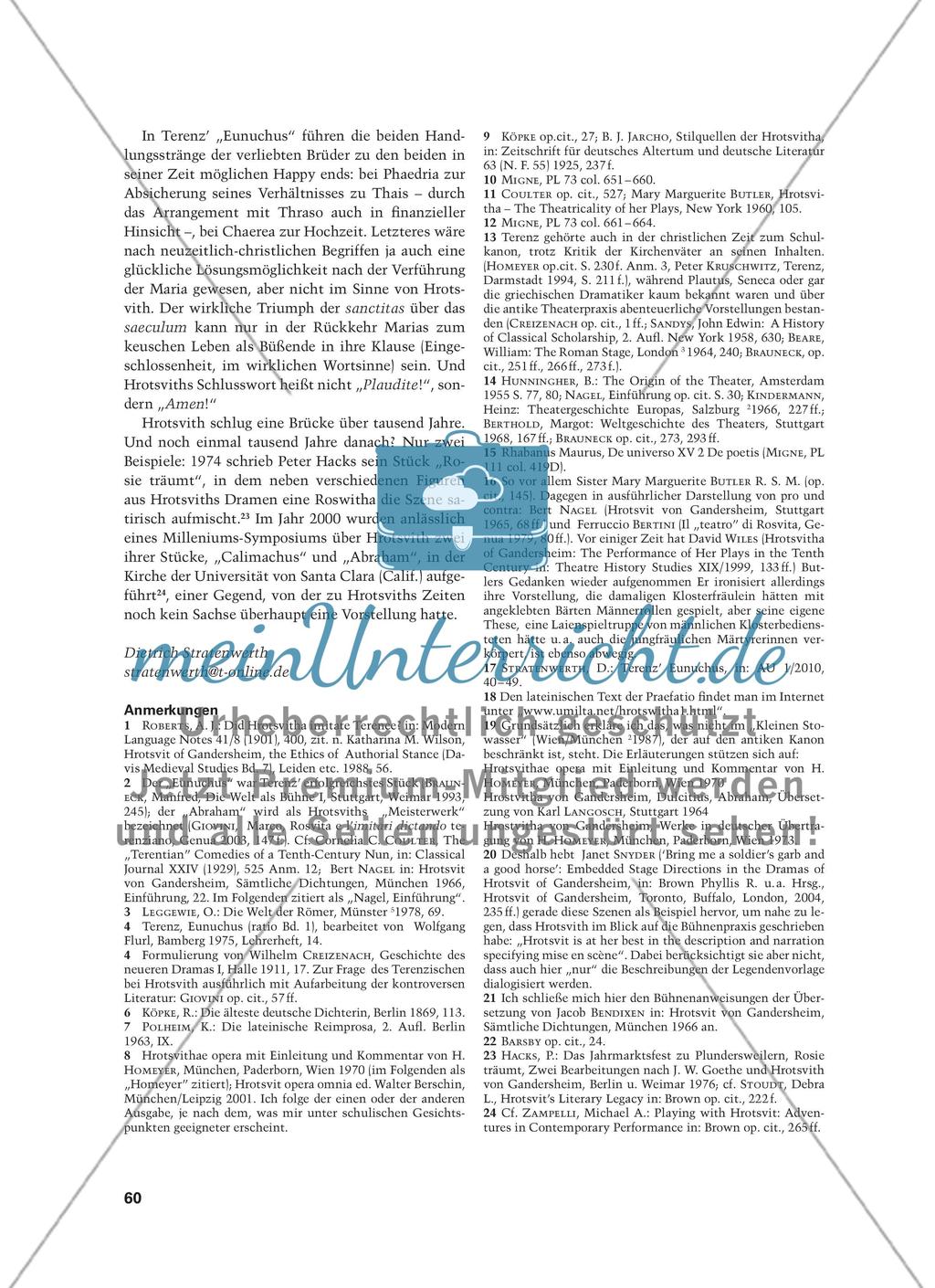 Ego, Clamor Validus Gandeshemensis, non recusavi illum imitari dictando - Terenz im Nonnenkloster Preview 5