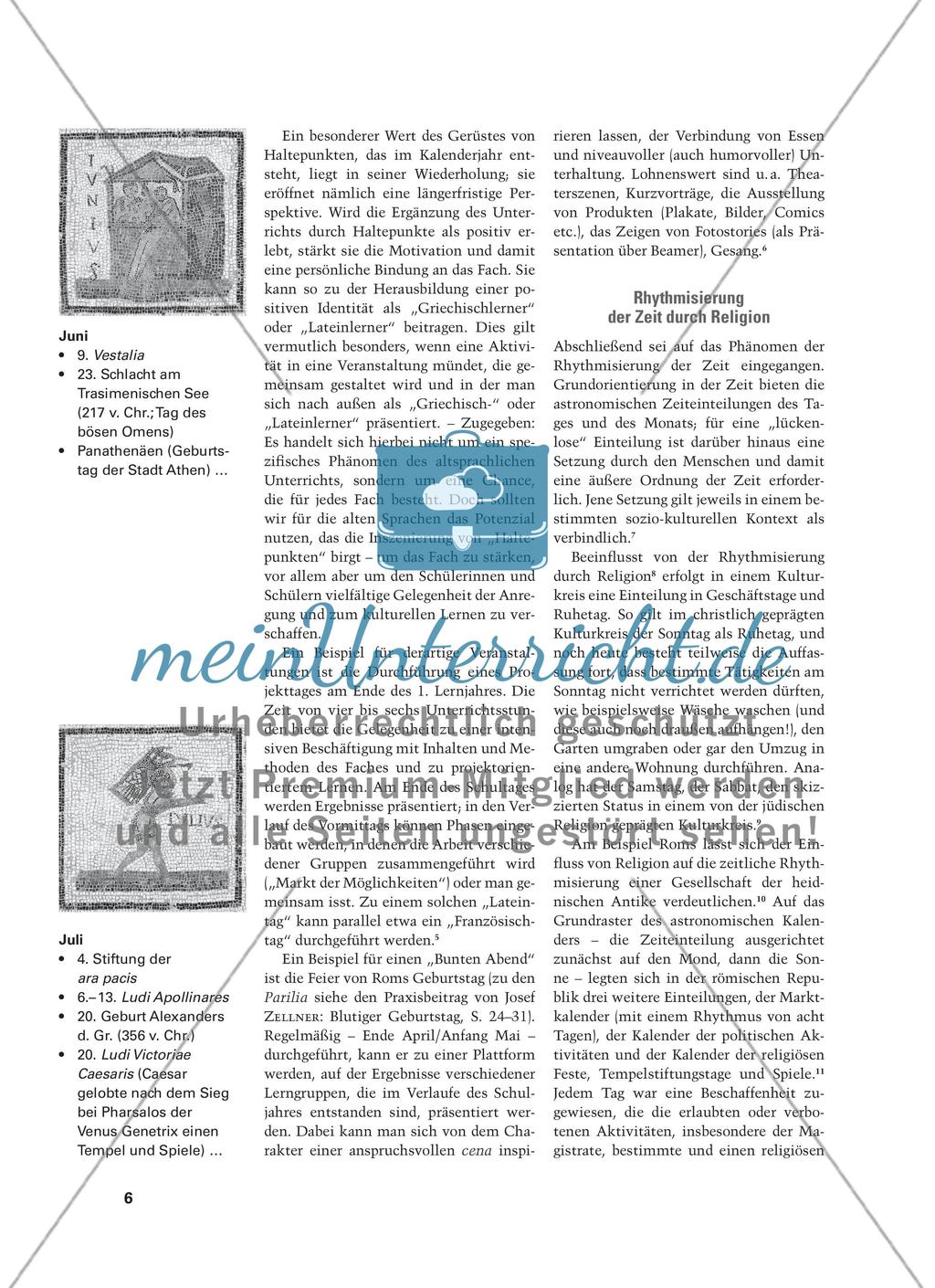 Kalenderblätter – mit den Griechen und Römern durch das Jahr Preview 3