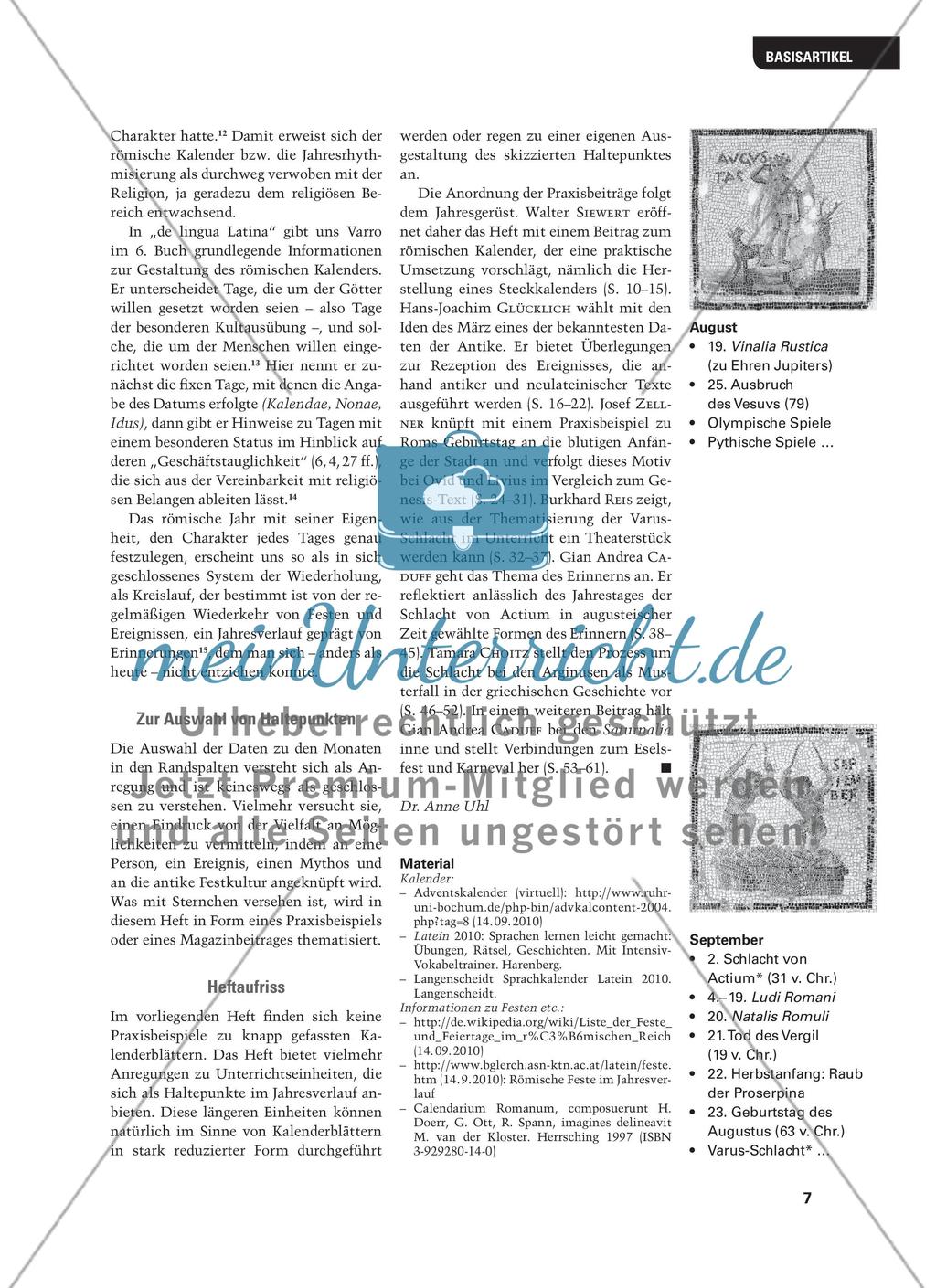 Kalenderblätter – mit den Griechen und Römern durch das Jahr Preview 4