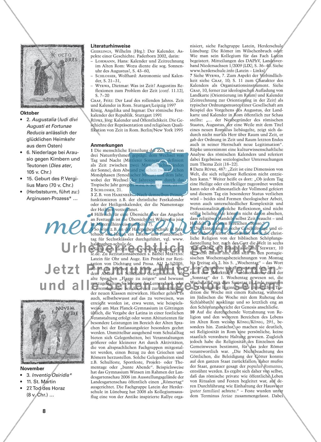 Kalenderblätter – mit den Griechen und Römern durch das Jahr Preview 5