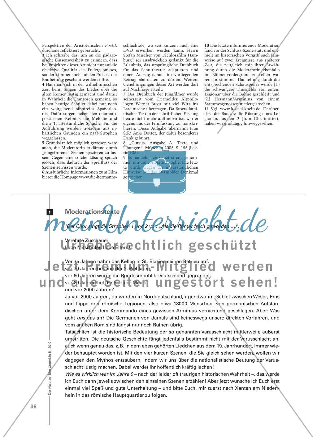 „So war es wirklich im Jahre 9!“ - Werkstattbericht über ein Schultheater-Projekt zur Varusschlacht Preview 5