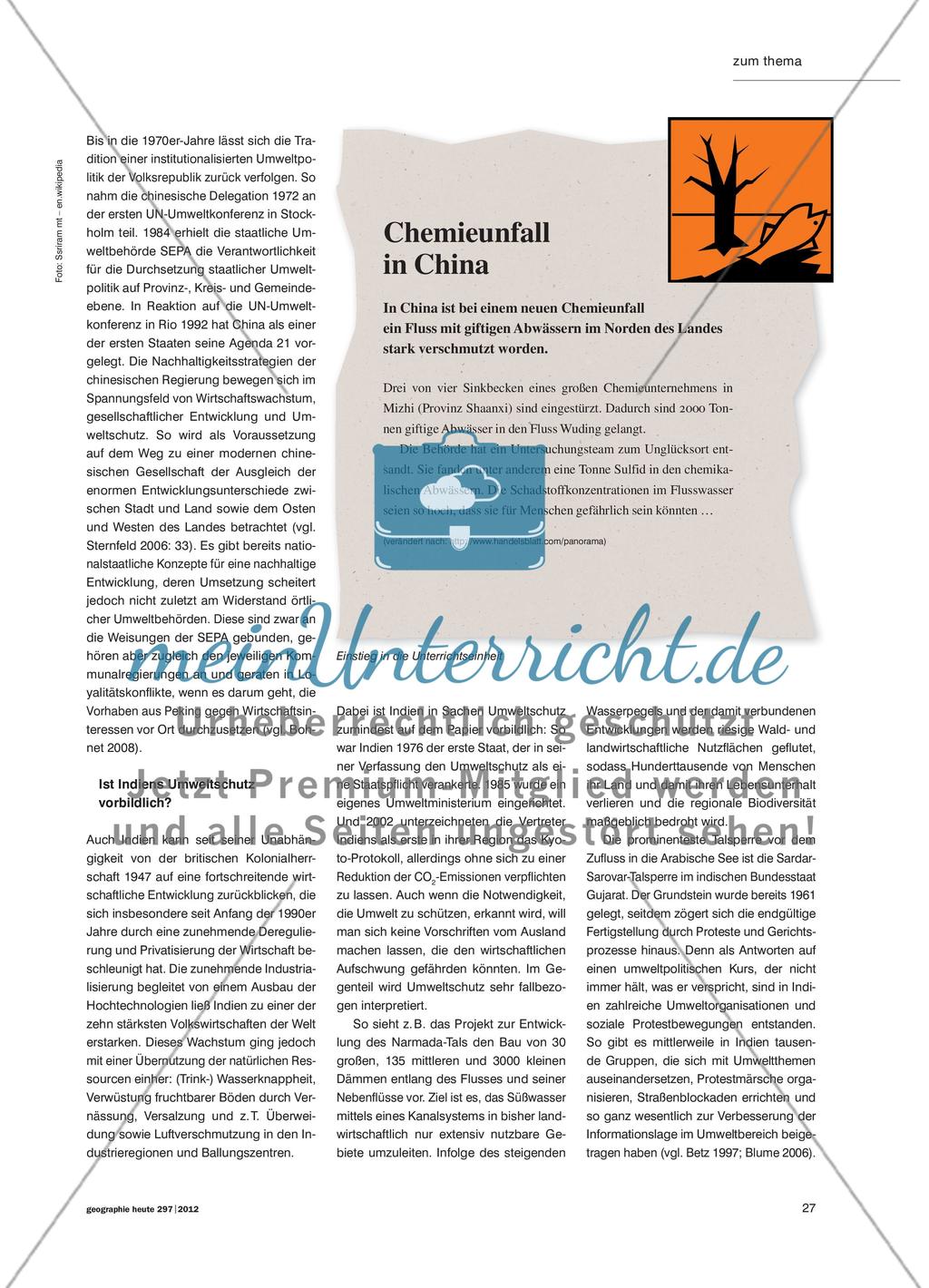 Wenn Umweltschutz zum Spielball wirtschaftlicher Entwicklung wird … - Ein leistungsdifferenzierendes Mystery für Sekundarstufe I und II Preview 2