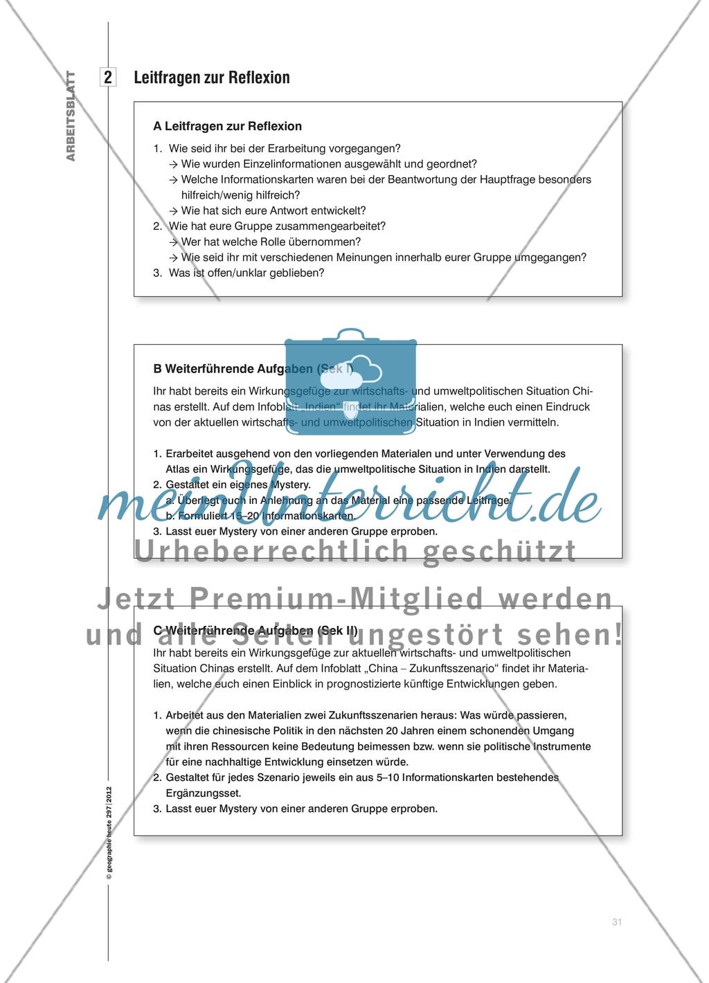 Wenn Umweltschutz zum Spielball wirtschaftlicher Entwicklung wird … - Ein leistungsdifferenzierendes Mystery für Sekundarstufe I und II Preview 6