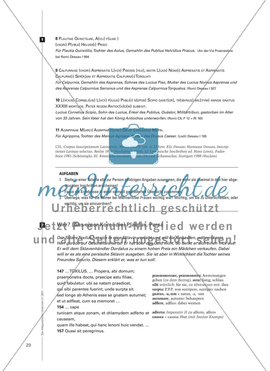 Personalien in der Antike und heute – was kennzeichnet die Person? Preview 7