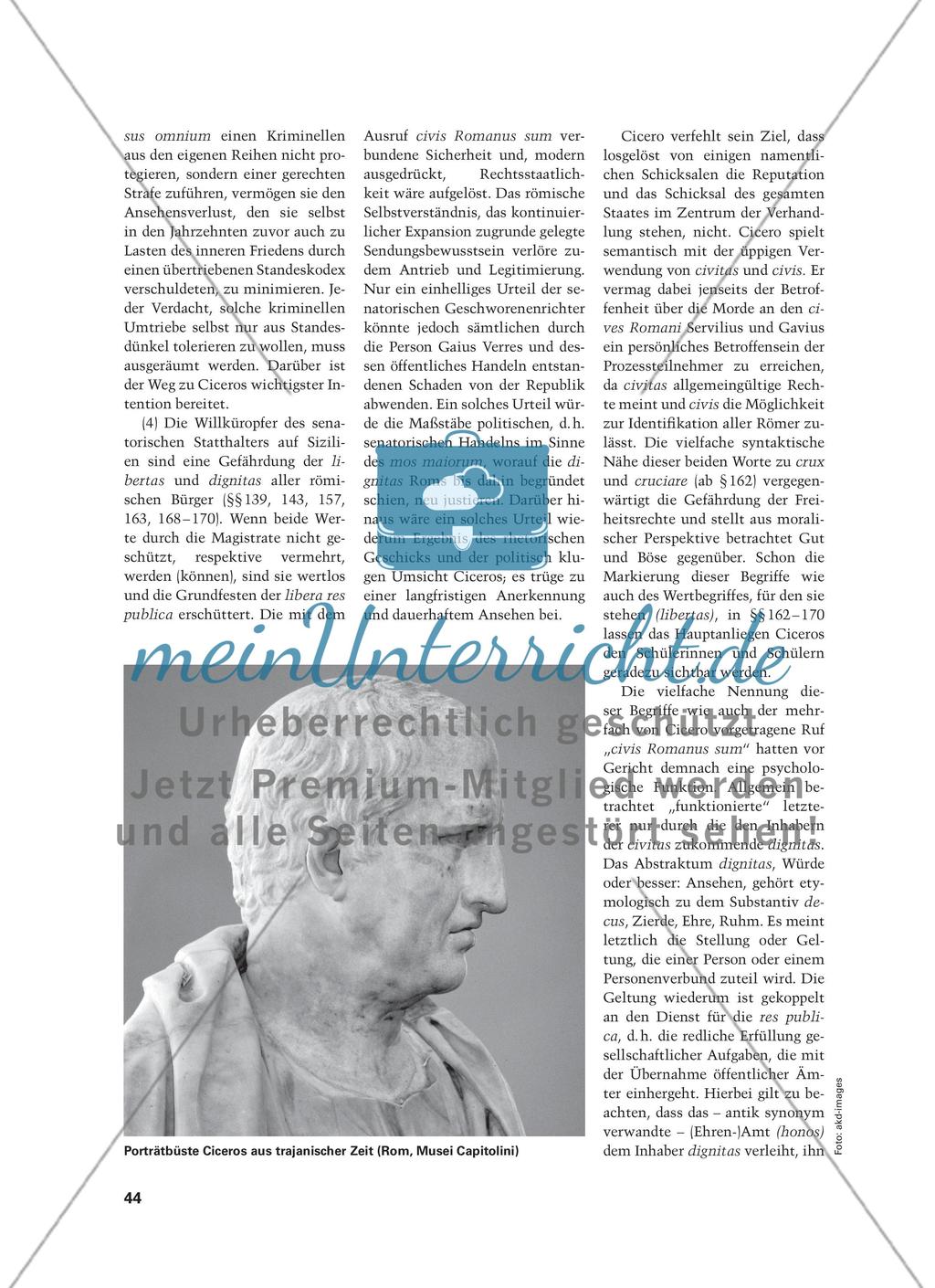 „… statuitis id pertinere ad communem causam libertatis et dignitatis!“ - Oder: Wie Verres sich selbst entwürdigt und die Werte der Republik aufs Spiel setzt Preview 3