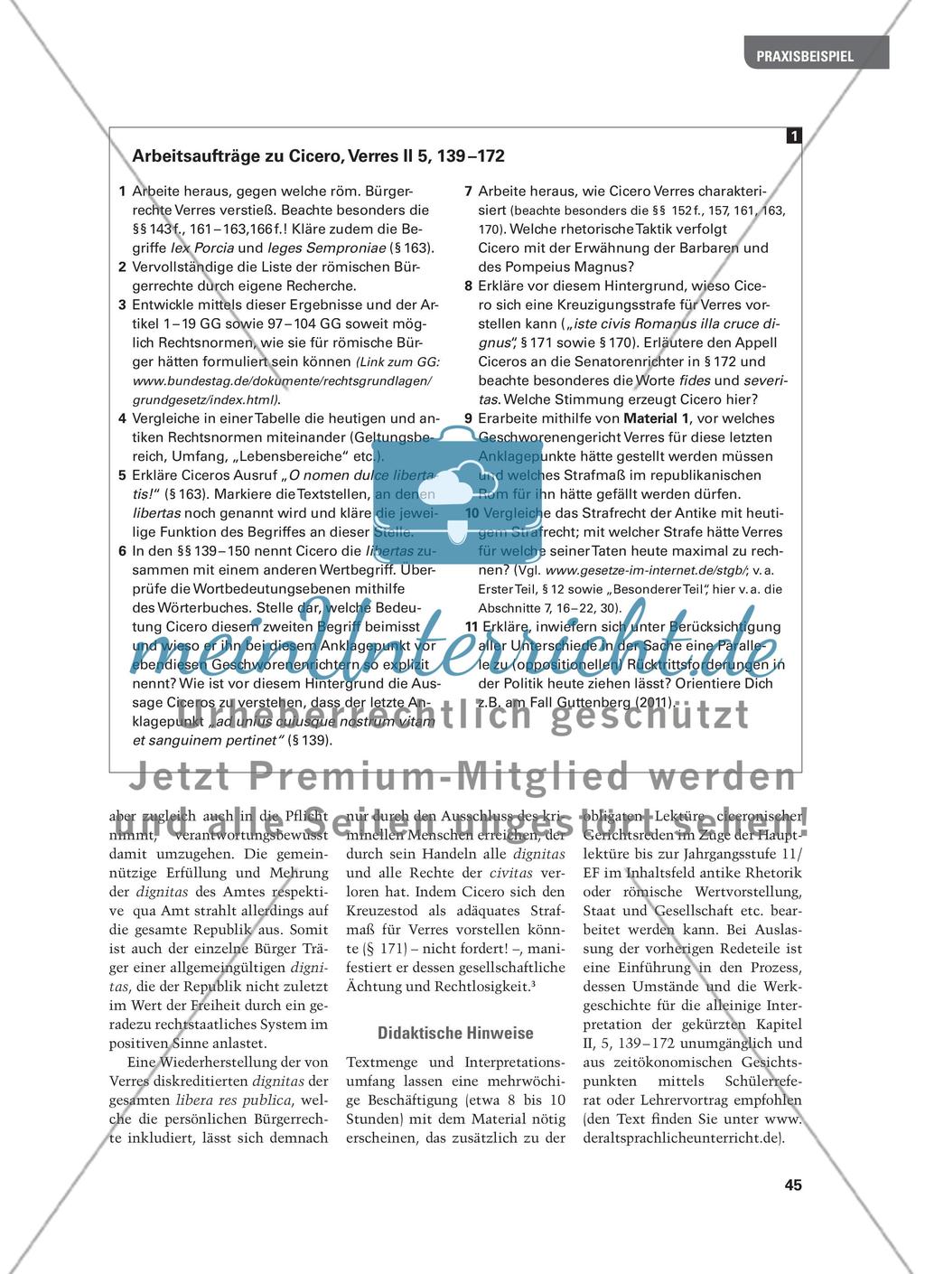„… statuitis id pertinere ad communem causam libertatis et dignitatis!“ - Oder: Wie Verres sich selbst entwürdigt und die Werte der Republik aufs Spiel setzt Preview 4