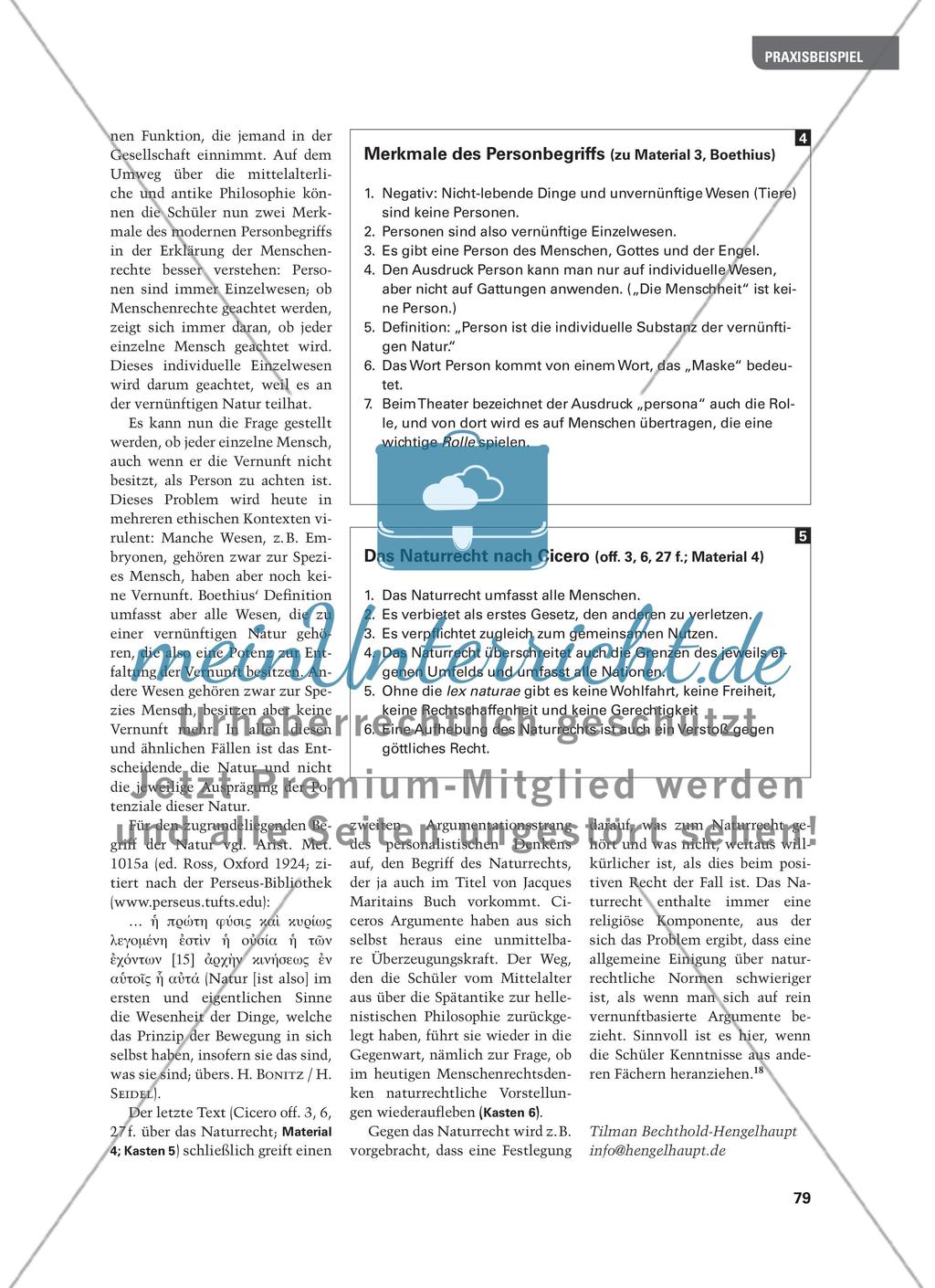 „persona – perfectissimum in tota natura“ - Lateinische Quellentexte zur Menschenrechtsidee Preview 5