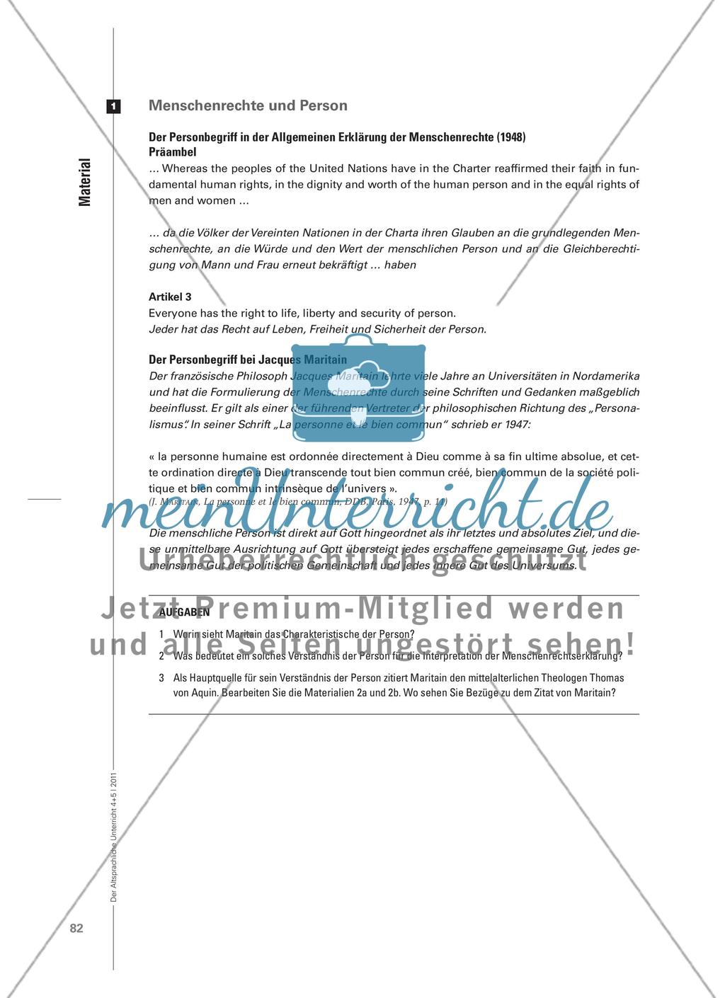 „persona – perfectissimum in tota natura“ - Lateinische Quellentexte zur Menschenrechtsidee Preview 8