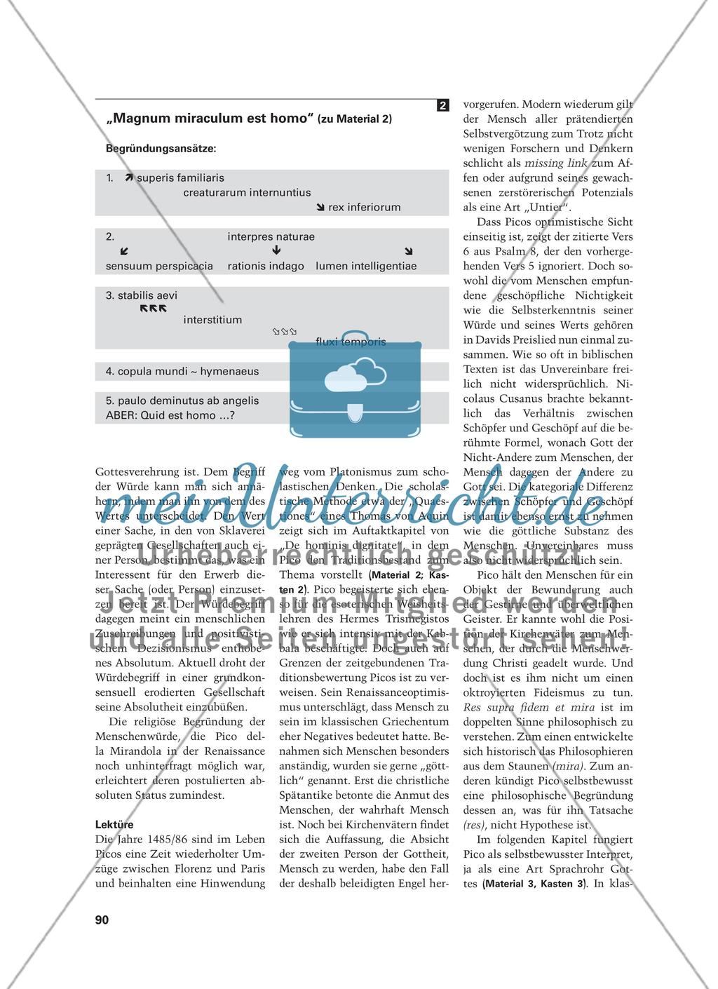 „Ein großes Wunder ist der Mensch“ - Pico della Mirandolas philosophische Begründung der Menschenwürde Preview 3