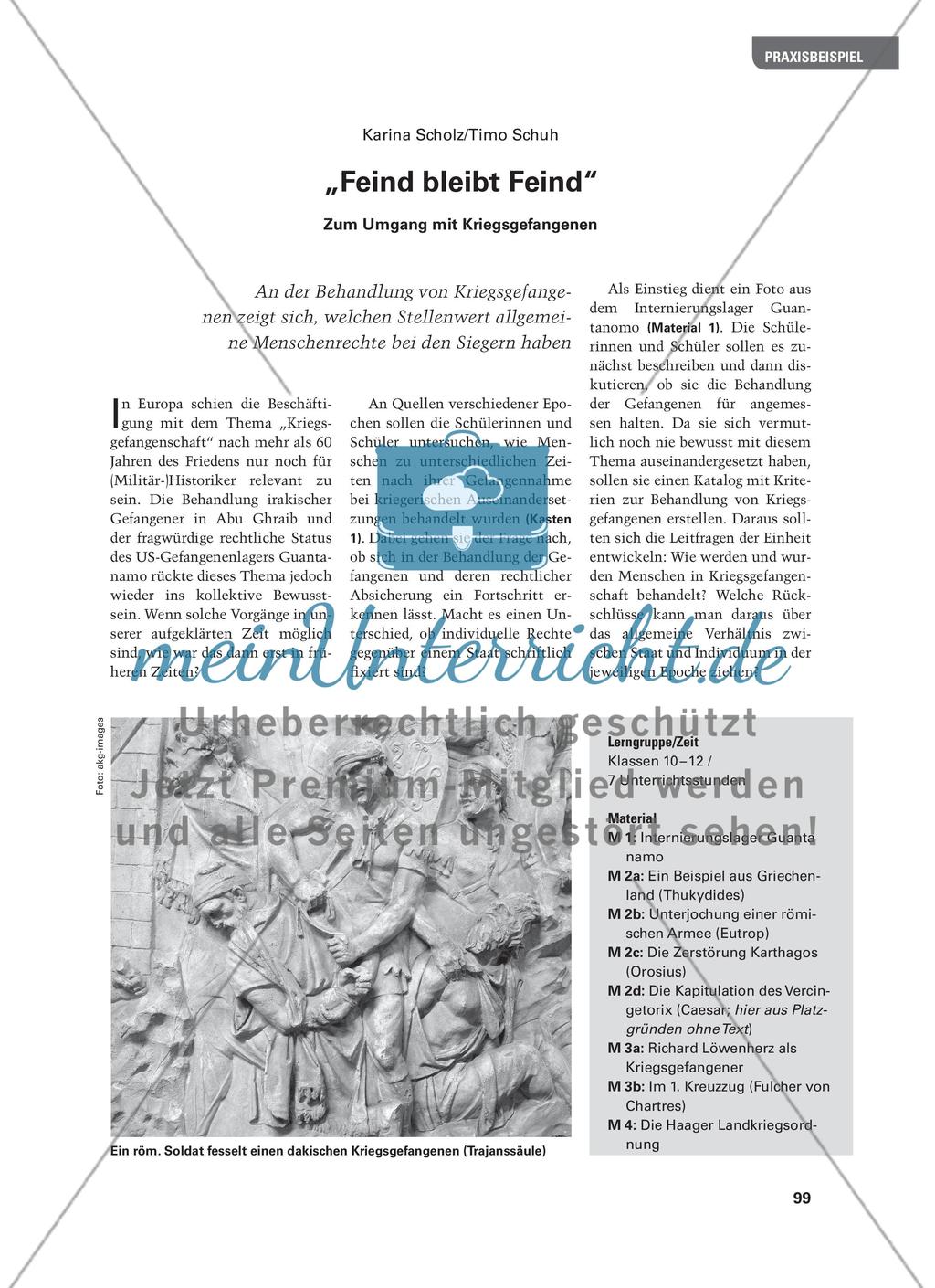 „Feind bleibt Feind“ - Zum Umgang mit Kriegsgefangenen Preview 1