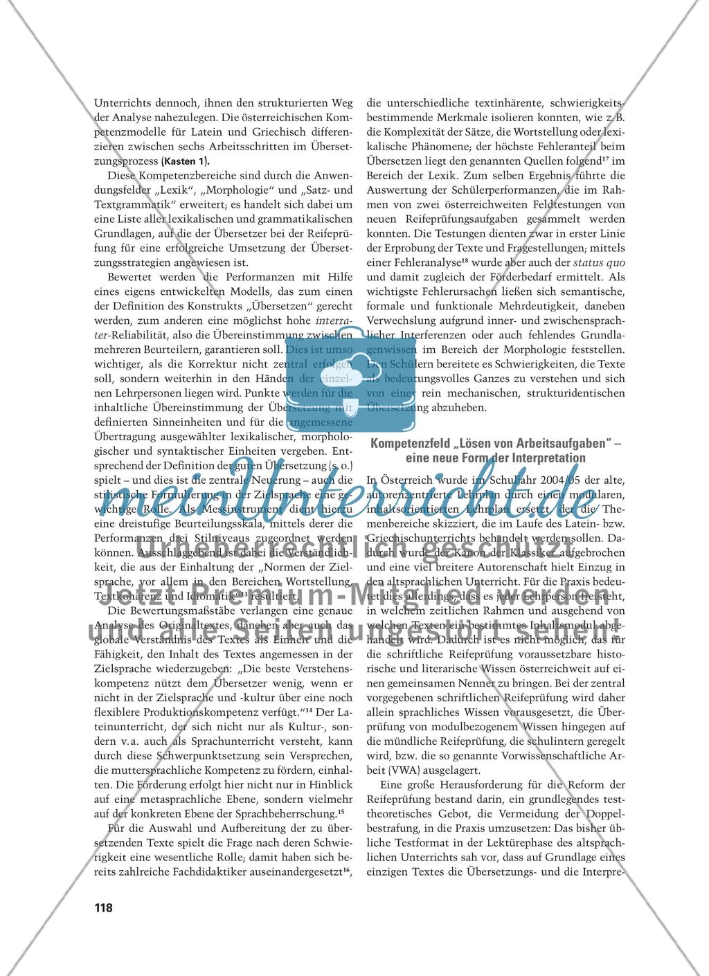 Standardisierung und Kompetenzorientierung in Österreich - Die neue schriftliche Reifeprüfung in den klassischen Sprachen Preview 3