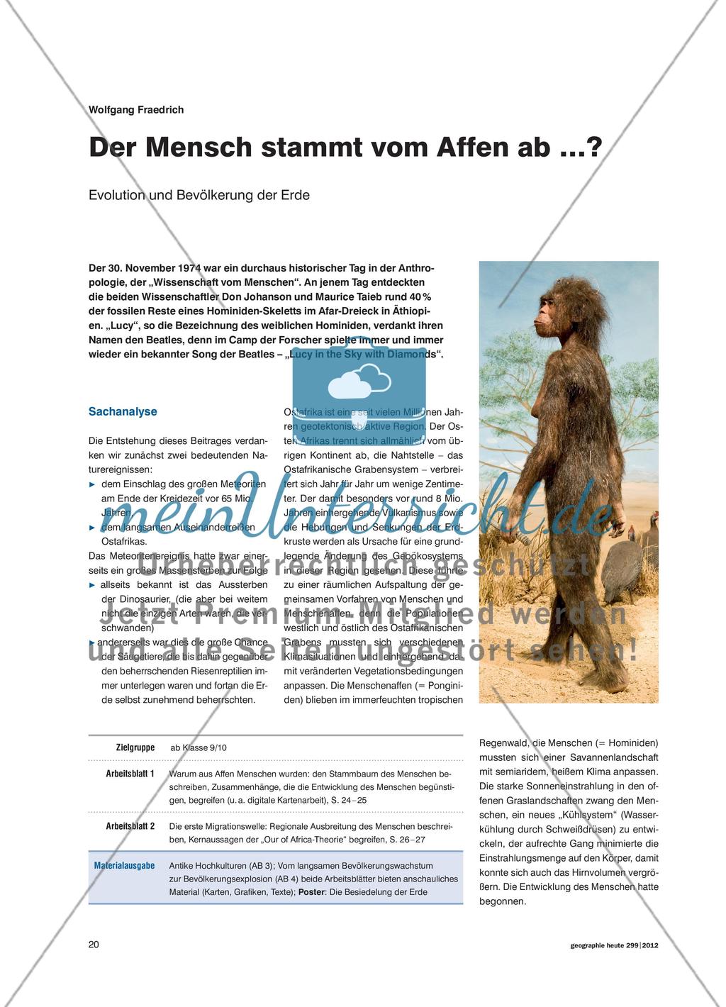 Evolution und Bevölkerung der Erde Preview 1
