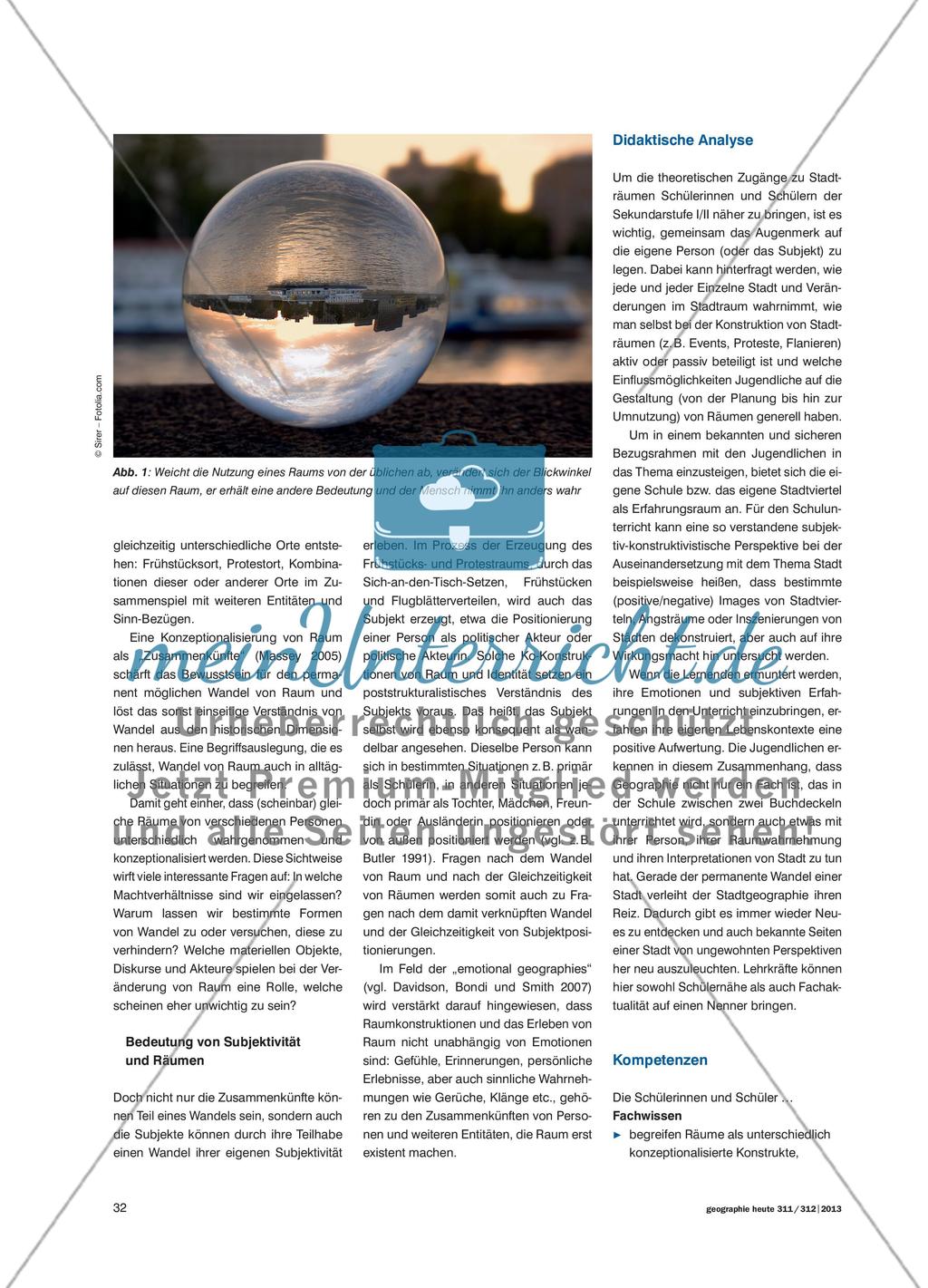 Das kann man aber auch anders sehen! - Bedeutungswandel und Subjektivität von Stadträumen Preview 2