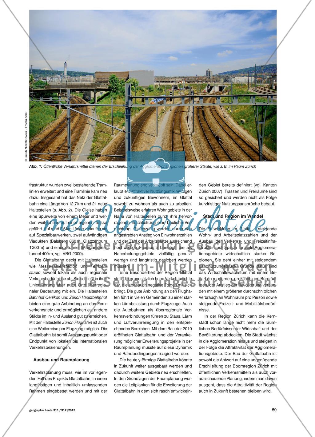Glattalbahn - Erkundung der Verkehrserschließung von Zürich Nord durch Handlung, bildhafte Vorstellung und symbolische Darstellung Preview 2
