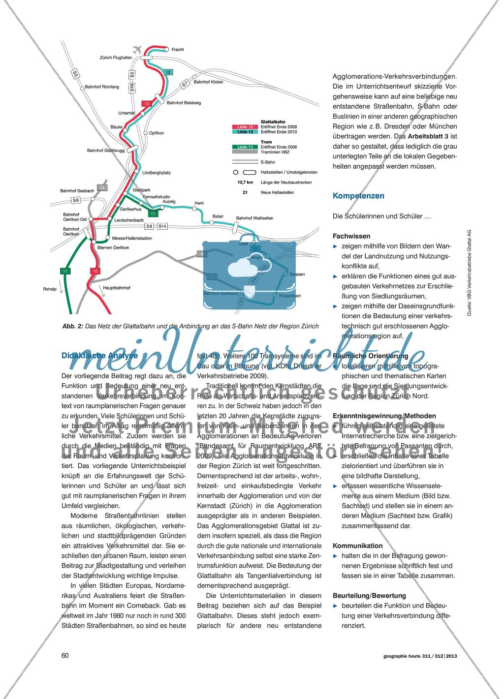 Glattalbahn - Erkundung der Verkehrserschließung von Zürich Nord durch Handlung, bildhafte Vorstellung und symbolische Darstellung Preview 3