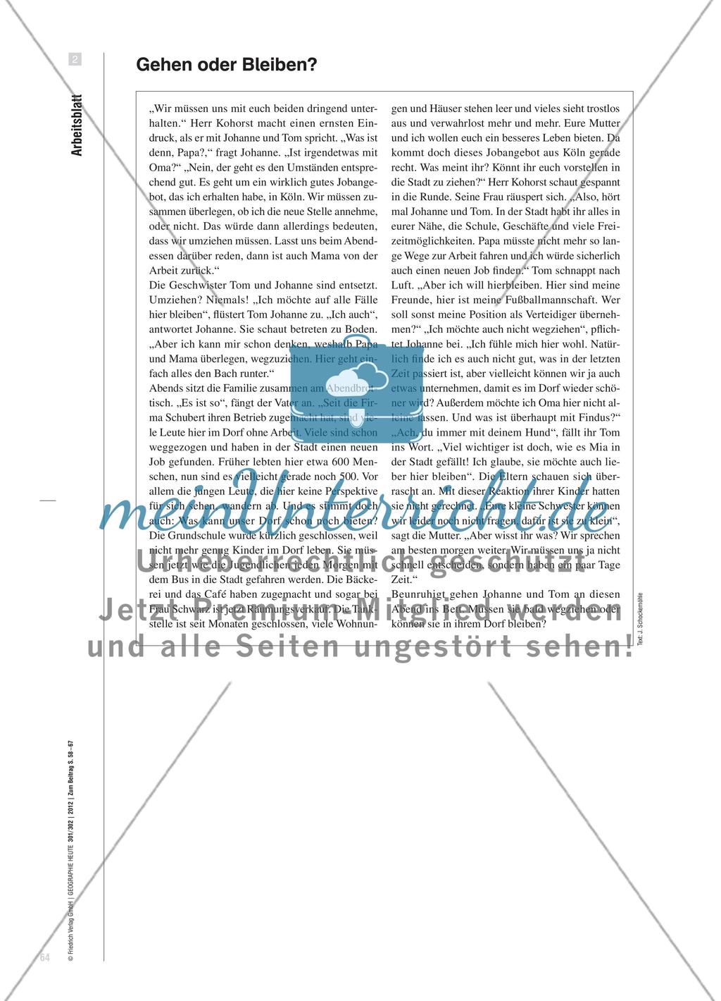 Gehen oder bleiben? - Sozialräumliche Analyse des demographischen Wandels in ländlichen Räumen Preview 7
