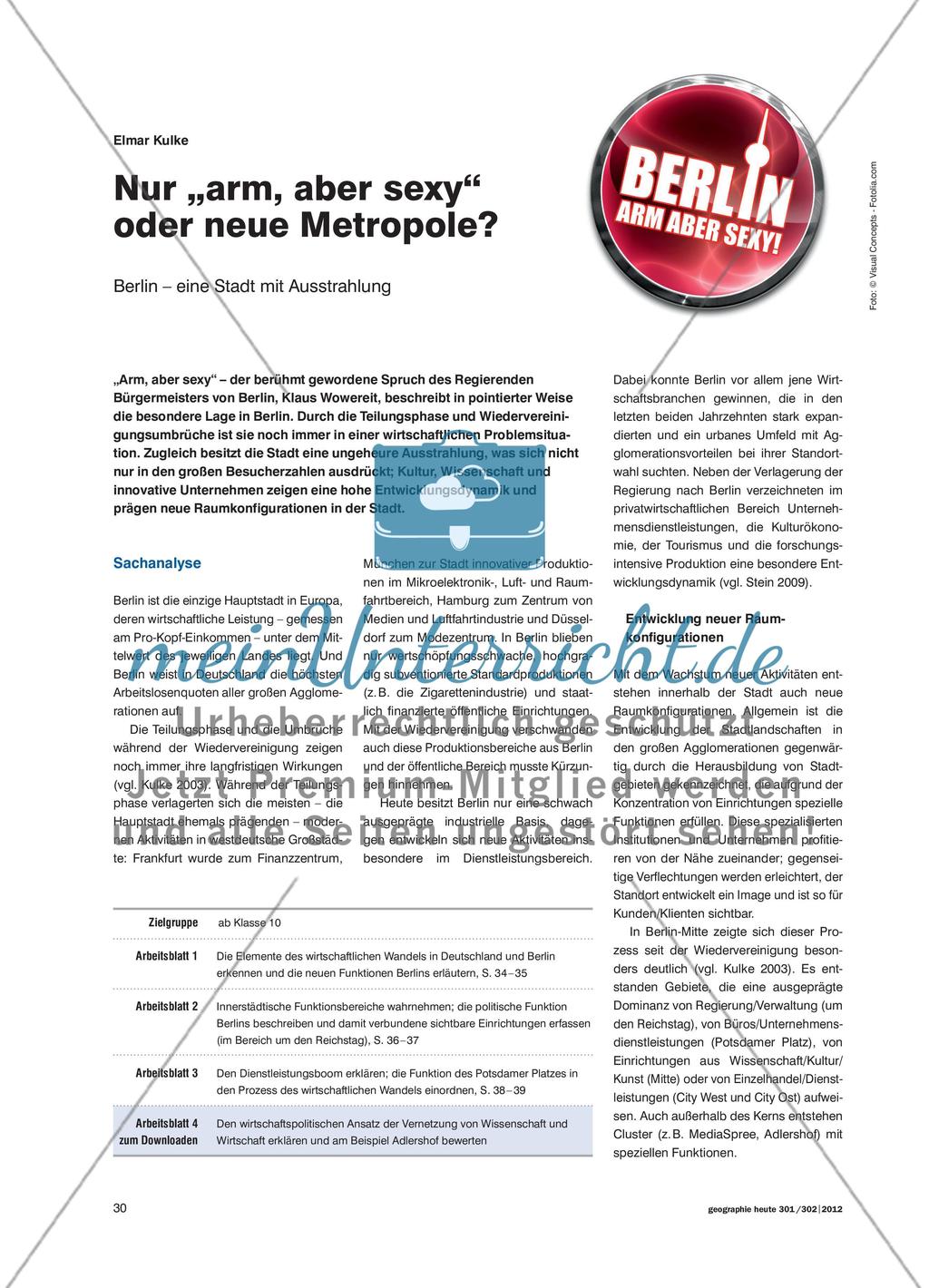 Nur „arm, aber sexy“ oder neue Metropole? - Berlin – eine Stadt mit Ausstrahlung Preview 1